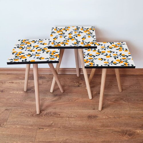 Hanah home set klub stočića 3Shp396, 3 komada, Šarena Cene