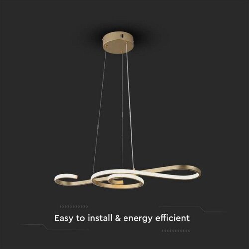  LED luster na sajli LED/18W/230V 3000K zlatan Slike