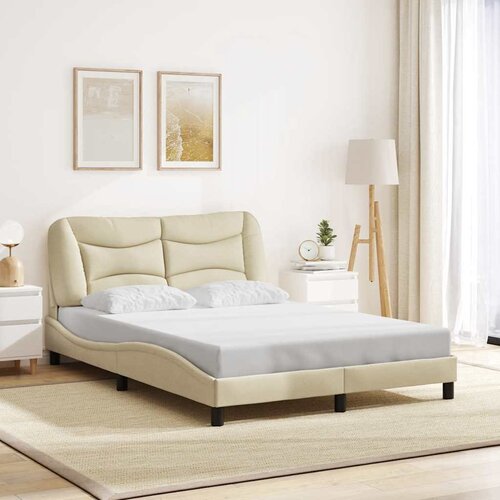  Okvir za krevet bez madraca Hvar krem 140 x 190 cm od tkanine Slike