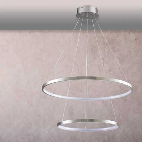  LED luster na sajli LEA LED/35W/230V 4000K prečnik 60 cm hrom Slike