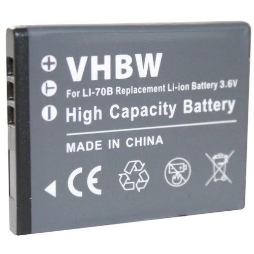 VHBW Baterija LI-70B za Olympus D-700 / FE-5040 / VG-160, 600 mAh