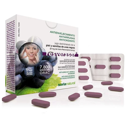  Soria Natural Resverasor, tablete z antioksidanti