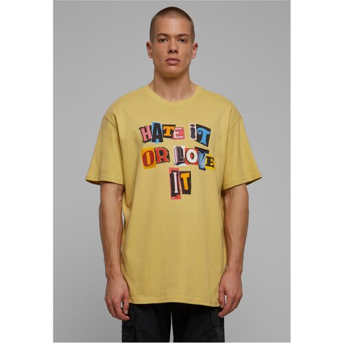 Mister Tee Men's T-shirt Hate it or Love it Oversize yellow Cijene