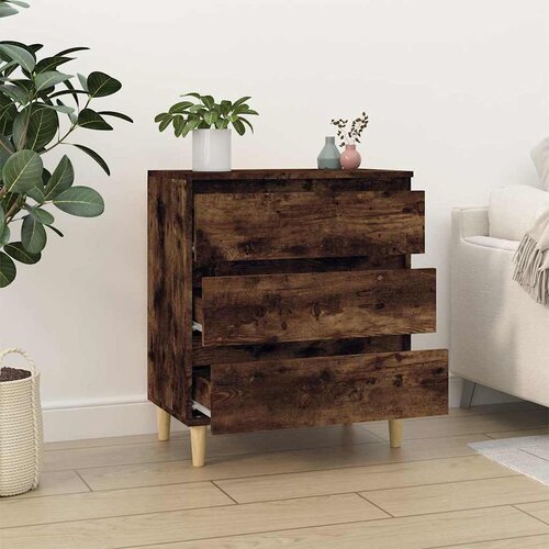  Komoda boja dimljenog hrasta 60 x 35 x 70 cm konstruirano drvo Slike