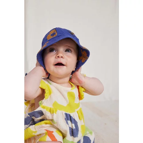 Bobo Choses Bombažna kapa za dojenčke mornarsko modra barva
