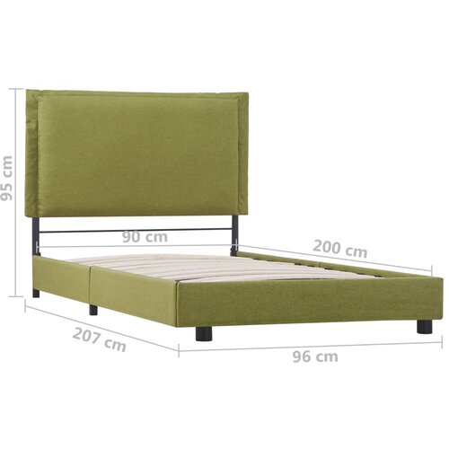  Okvir za krevet od tkanine zeleni 90 x 200 cm Slike