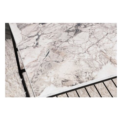 Decortie Asude Klub sto, 95x43x55cm, Bijelo-crni Slike