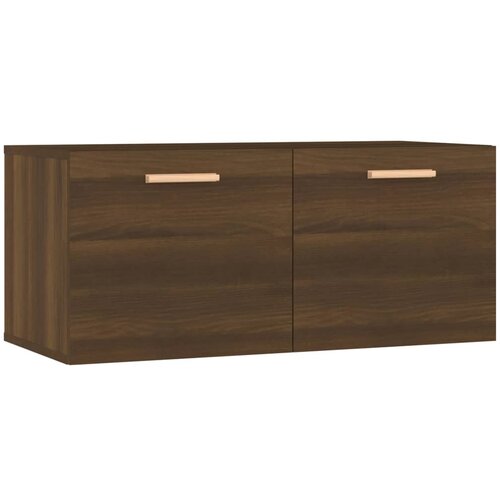 Maison Chic Stenska omarica - Zidna omarica rjavi hrast 80x35x36,5 cm inženirski les iu33, (22062445) Slike