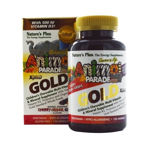 Nature's Plus animal Parade GOLD Multivitamin - Mešano sadje - 120 Zveč. tab. Cene