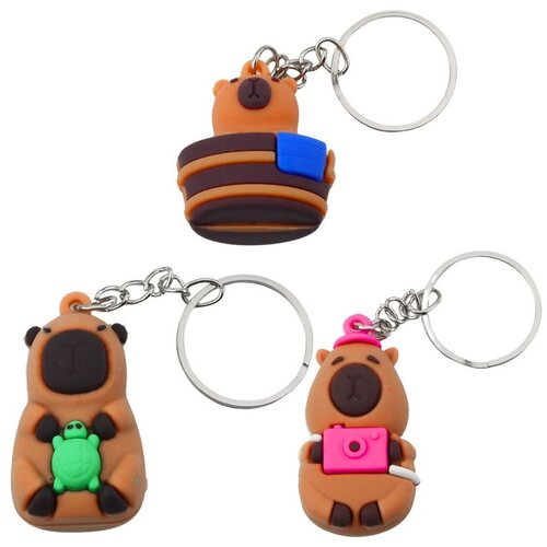  Privjesak za ključeve Capybara s kornjačom i kamerom u kadi u obliku kruga Cijene