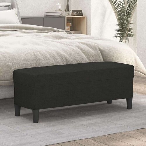  Klupa crna 100x35x41 cm od tkanine - Crna 100 x 35 x 41 cm Cijene
