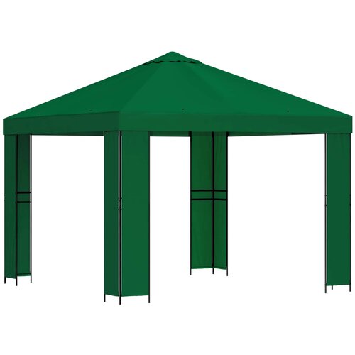 vidaXL Paviljon 3 x 3 m Zelena Poliester in jeklo 190, (5000219039) Cene