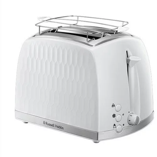 Russell Hobbs toaster honeycomb white 2 slice, 26060-56