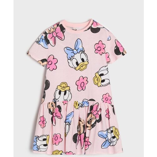 Sinsay Pamučna haljina sa spu&scaron;tenim strukom i kratkim rukavima Minnie Mouse Cijene