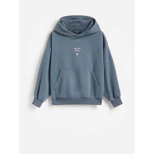 Reserved Opu&scaron;tena hoodie majica - tamnosivo Cijene