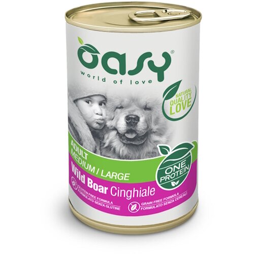 Oasy One Protein Adult pat&eacute; - divji pra&scaron;ič 400 g Cene
