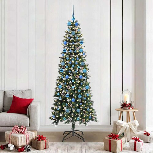 vidaXL Umestno božično drevo med 300 LED Zelena 86 x 86 x 210 cm Cene