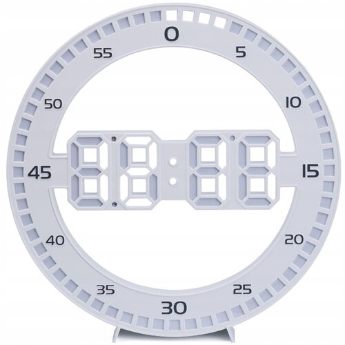 VERKGROUP Moderna LED stenska ura in budilka termometer USB 33cm bela, (5000245959) Cene