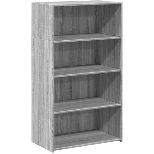 Maison Chic Visoka omara - Komoda - Predalnik siva sonoma 70x41x124 cm inženirski les, (21719383) Slike