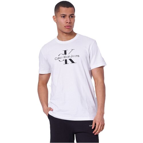Calvin Klein Jeans Majice s kratkimi rokavi J30J325190 Bela Slike