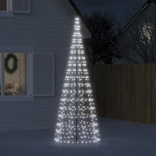  Svjetlo za božićno drvce na stijegu 550 LED hladne bijele 300cm