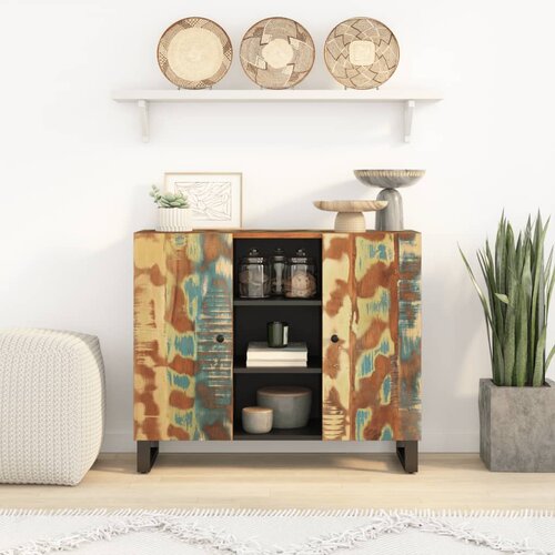 vidaXL Komoda z 2 vrati 90x33x75 cm trden predelan les Cene