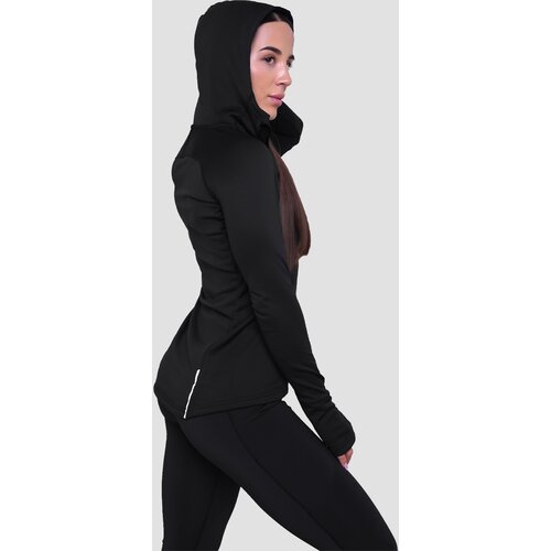 GymBeam Ženska majica za trčanje 1/2 Zip Black Slike