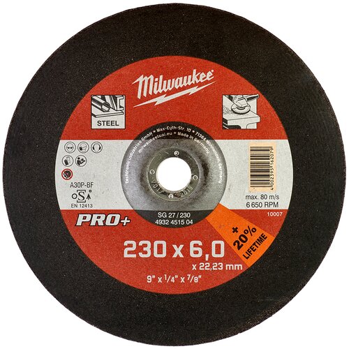 Milwaukee Brusna ploča za metal PRO+ SG27 230x6mm Slike