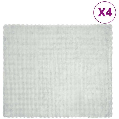 vidaXL Dežnik iz umetnega zajčjega krzna 4 pcs Siva 240 x 270 cm Cene