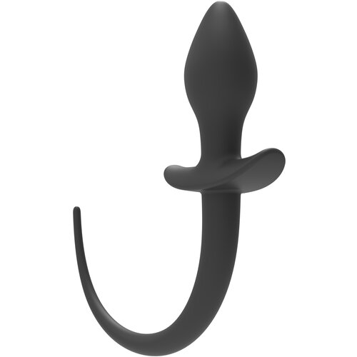 Erospace Silicone Anal Plug with Tail Wild Play C3 Black Cene
