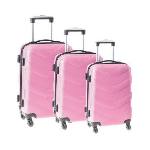  Rome, kofer, set 3 komada, ABS, roze 127 ( 110141 ) Cene
