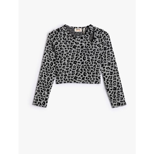 Koton Girl&amp;#039;s Gray Patterned Blouse Slike