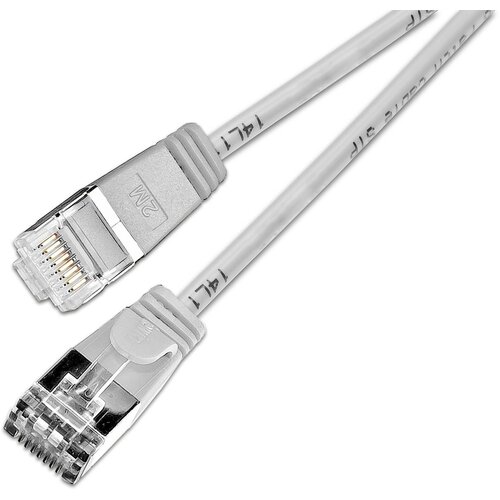 Slim Wirewin PKW-LIGHT-STP-K6 0.5 RJ45 omrežni kabel\, Patch kabel CAT 6 U/FTP 0.50 m siva 1 kos, (20418687) Slike