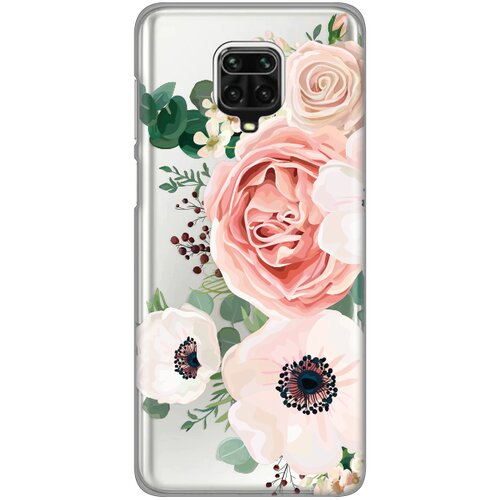 Teracell maska silikonska print skin za xiaomi redmi note 9 pro/note 9 pro max/note 9S luxury pink flowers Slike