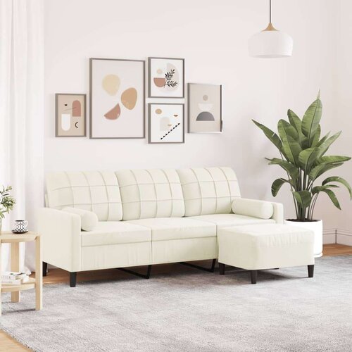  Trosjed s tabureom krem 180 cm bar&amp;scaron;unasti Slike