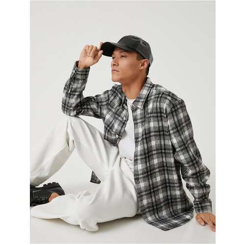 Koton Plaid Lumberjack Shirt Classic Collar Long Sleeve Slike