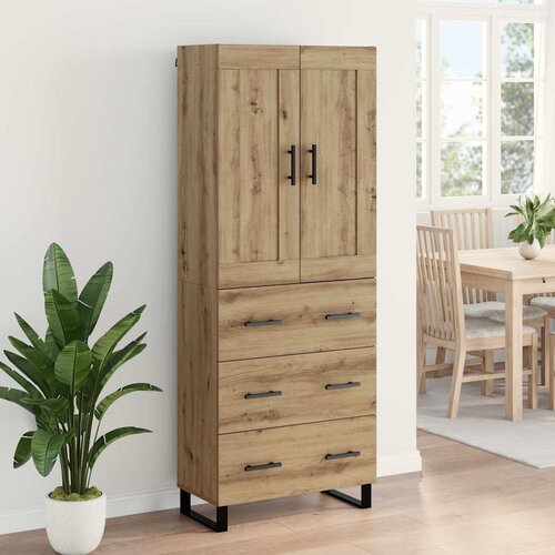  Highboard 2 kom. Umjetnički hrast 69,5 x 34 x 180 cm Slike