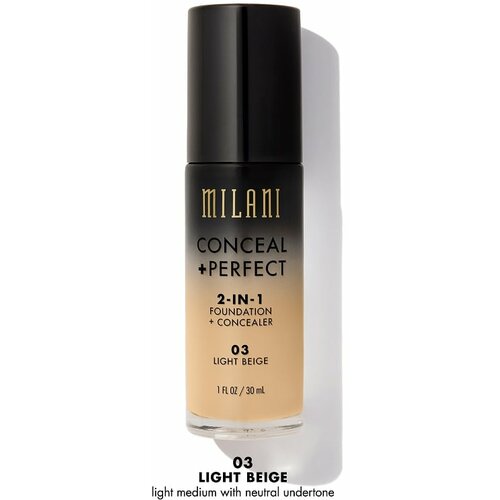 Milani conceal + perfect 2-in-1 puder za lice 03 light beige Slike