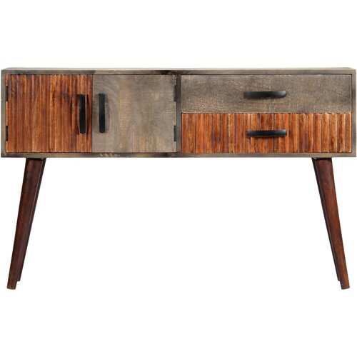 Maison Chic konzolna miza - miza ob steni siva 120x35x75 cm trden robusten mangov les, (21785874) Slike