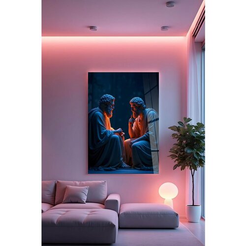 WALLXPERT Hhlneon0014 - Vi&scaron;enamenska Tempered Staklena Slika 70 x 100 cm Cene