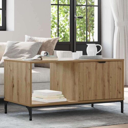 vidaXL Klubska miza artisan hrast 90 x 49 x 46 cm Konstruiran les Cene
