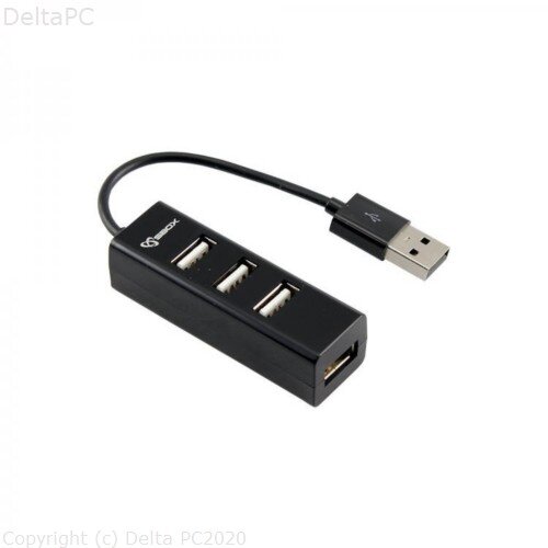 S Box SBOX USB HUB H-204 - USB-2.0 4 Port Crni Slike