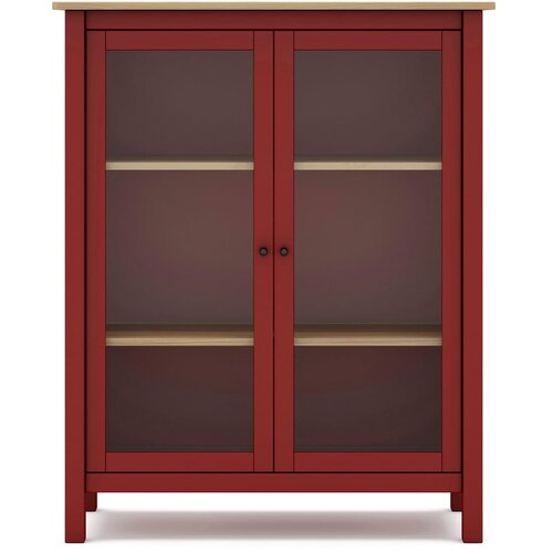 Marckeric Crvena/natur vitrina od borovine 90x110 cm Misti - Slike