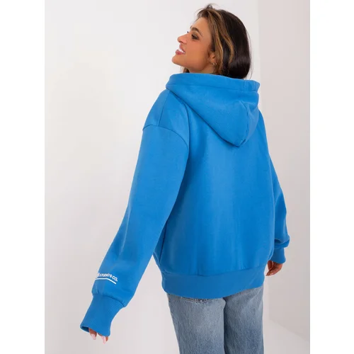 Fashion Hunters Navy blue plain color women's sweatshirt