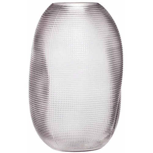 Hübsch siva staklena vaza Glam, visina 30 cm
