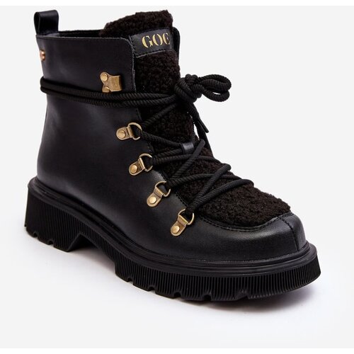 GOE Leather Trapper Boots Women Cene
