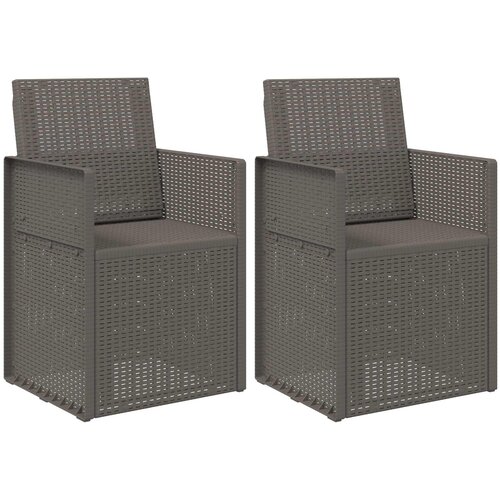  Vrtni jedilni stoli 2 pcs Svetlo siva PP, (5000285761) Cene