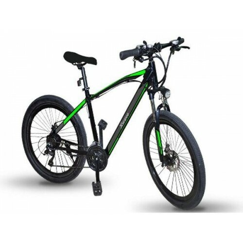 X Wave električni bicikl crno zeleni e-bike ey xwave e-bike Slike