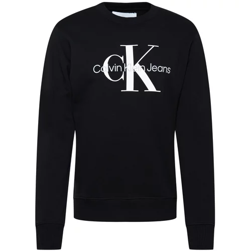 Calvin Klein Jeans Sweater majica svijetlosiva / crna / bijela