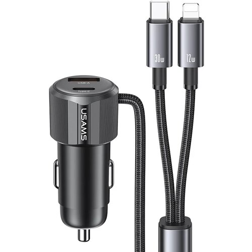 Usams CC287 66W A+C Dual-port Fast Car punjač C+L 2in1 kabl Cijene